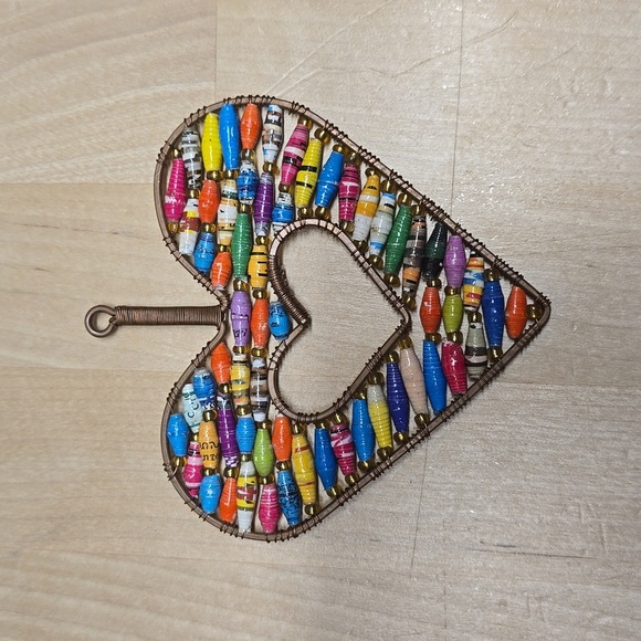 {Ornaments 4 Orphans} Open Heart Beaded Ornamemt - Picture 2 of 6